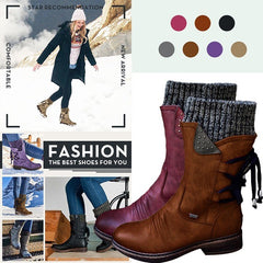 2022 WINTER WARM BACK LACE UP SNOW BOOTS