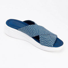 Gradation Stretch Cross Orthotic SlideSandals
