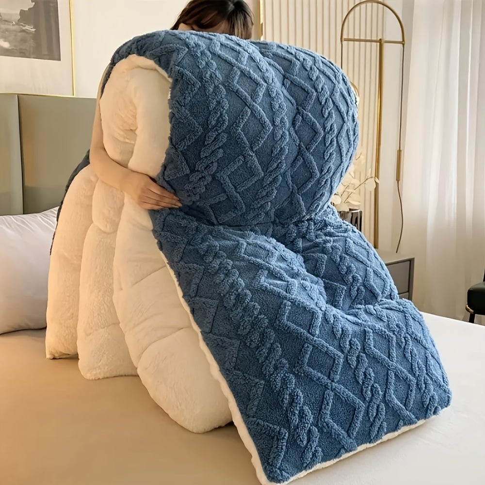 Luxurious Taffeta Comforter – Soft, Thick & Warm All-Season Bedding, Machine Washable Comforter for Bedroom, Guest Room & Hotel Use