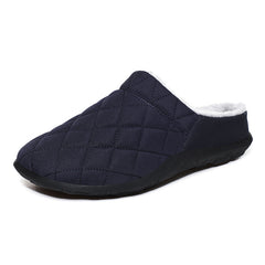 MEN'S FLEECE COMFORTABLE SOFT HALF DRAG CASUAL COTTON SHOES