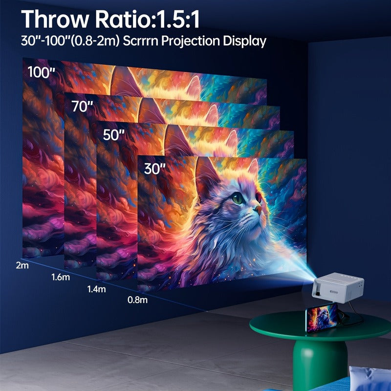 Portable Mini Projector for Home & Outdoor Entertainment