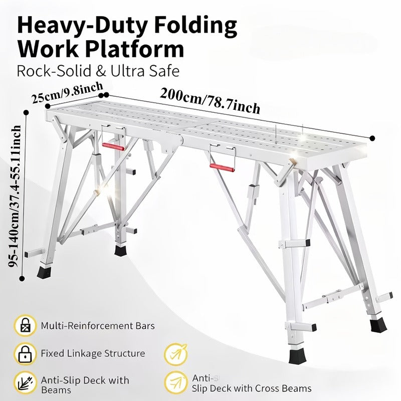Portable Folding Work Platform – Work Higher, Safer & More Comfortably