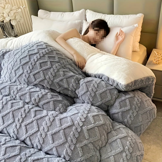 Luxurious Taffeta Comforter – Soft, Thick & Warm All-Season Bedding, Machine Washable Comforter for Bedroom, Guest Room & Hotel Use
