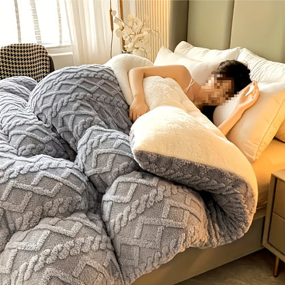 Luxurious Taffeta Comforter – Soft, Thick & Warm All-Season Bedding, Machine Washable Comforter for Bedroom, Guest Room & Hotel Use