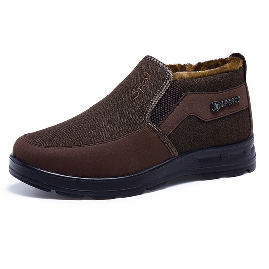 MEN'S COMFORTABLE WOOL PLUSH ORTHOPEDIC SNOWPROOF COTTON SHOES