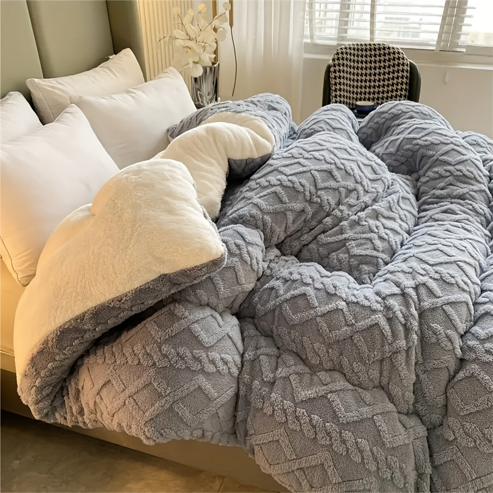 Luxurious Taffeta Comforter – Soft, Thick & Warm All-Season Bedding, Machine Washable Comforter for Bedroom, Guest Room & Hotel Use