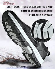 MEN'S OUTDOOR MOUNTAINEERING LEATHER AND MESH NON-SLIP SHOES