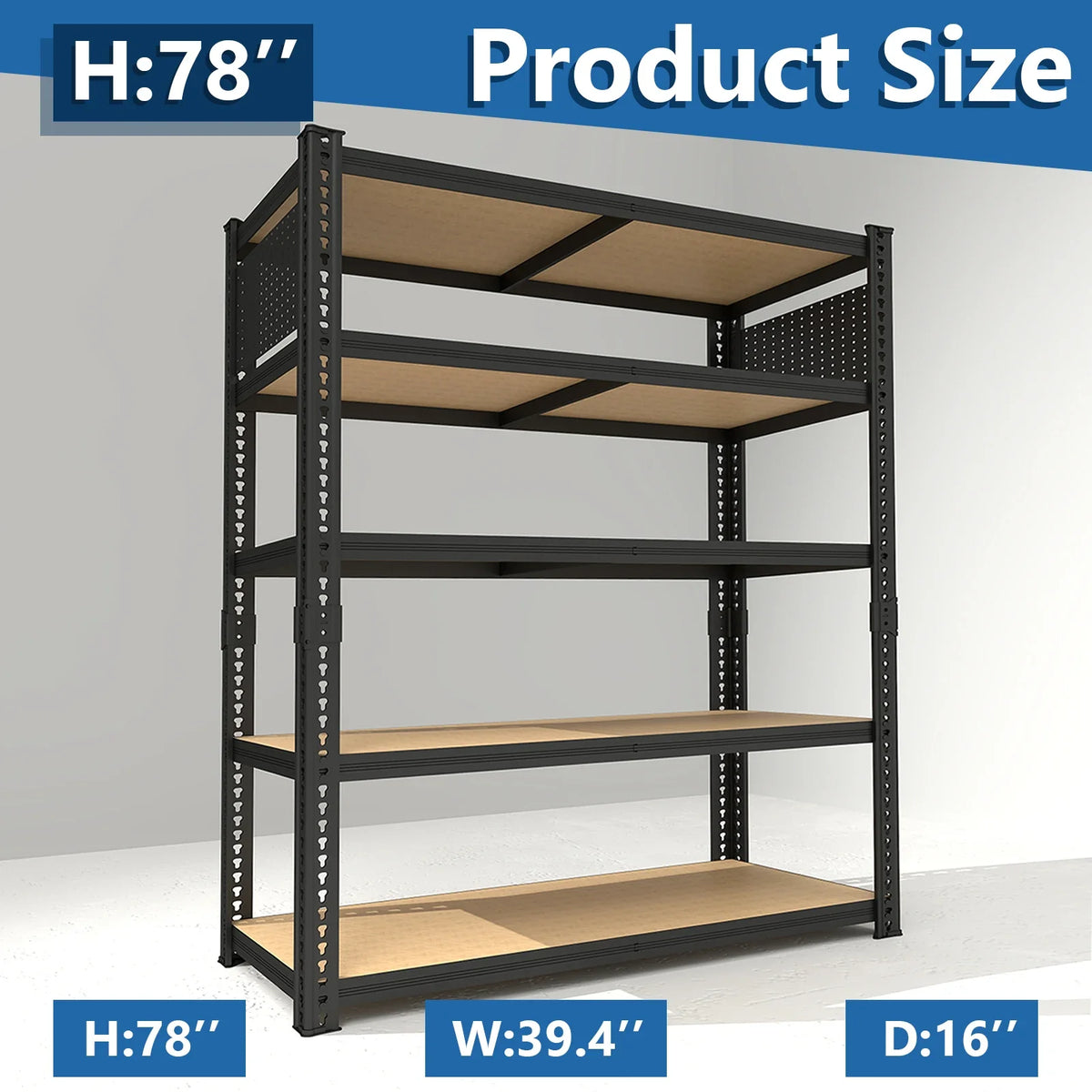 Heavy-Duty 5-Tier Adjustable Metal Shelving Unit