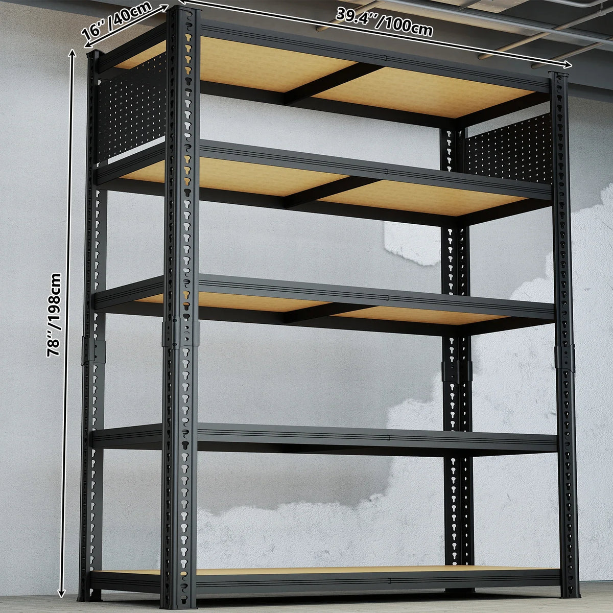 Heavy-Duty 5-Tier Adjustable Metal Shelving Unit