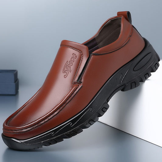 MEN'S EXTENDED WIDTH FOOT AND HEEL COMFORTABLE PLATFORM CASUAL SHOES