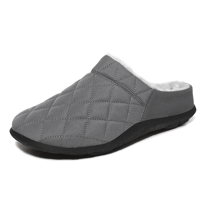 MEN'S FLEECE COMFORTABLE SOFT HALF DRAG CASUAL COTTON SHOES