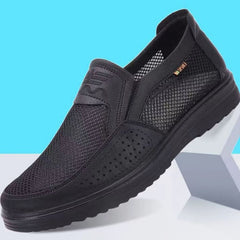 MEN'S EXTENDED WIDTH FOOT AND HEEL COMFORTABLE BREATHABLE MESH SHOES