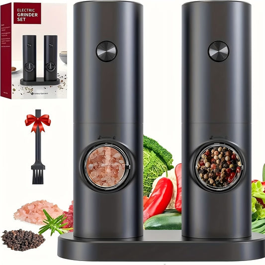 Electric Salt &amp; Pepper Grinder Set (2-Pack）