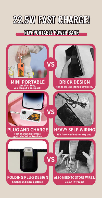 5000 mAh 3C Certified PD 20W Super Fast Charging Mobile Power Bank