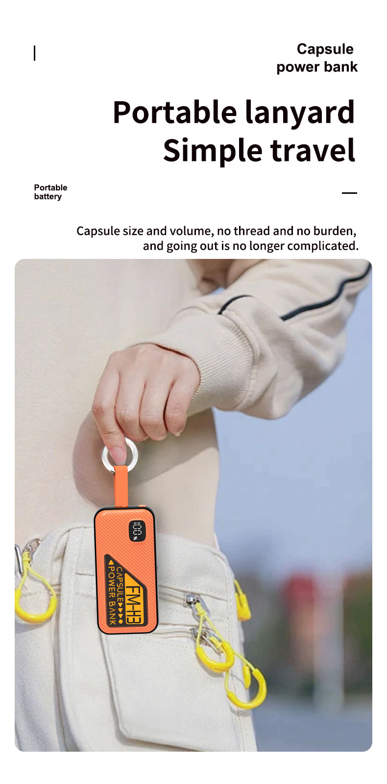 5000 mAh 3C Certified PD 20W Super Fast Charging Mobile Power Bank