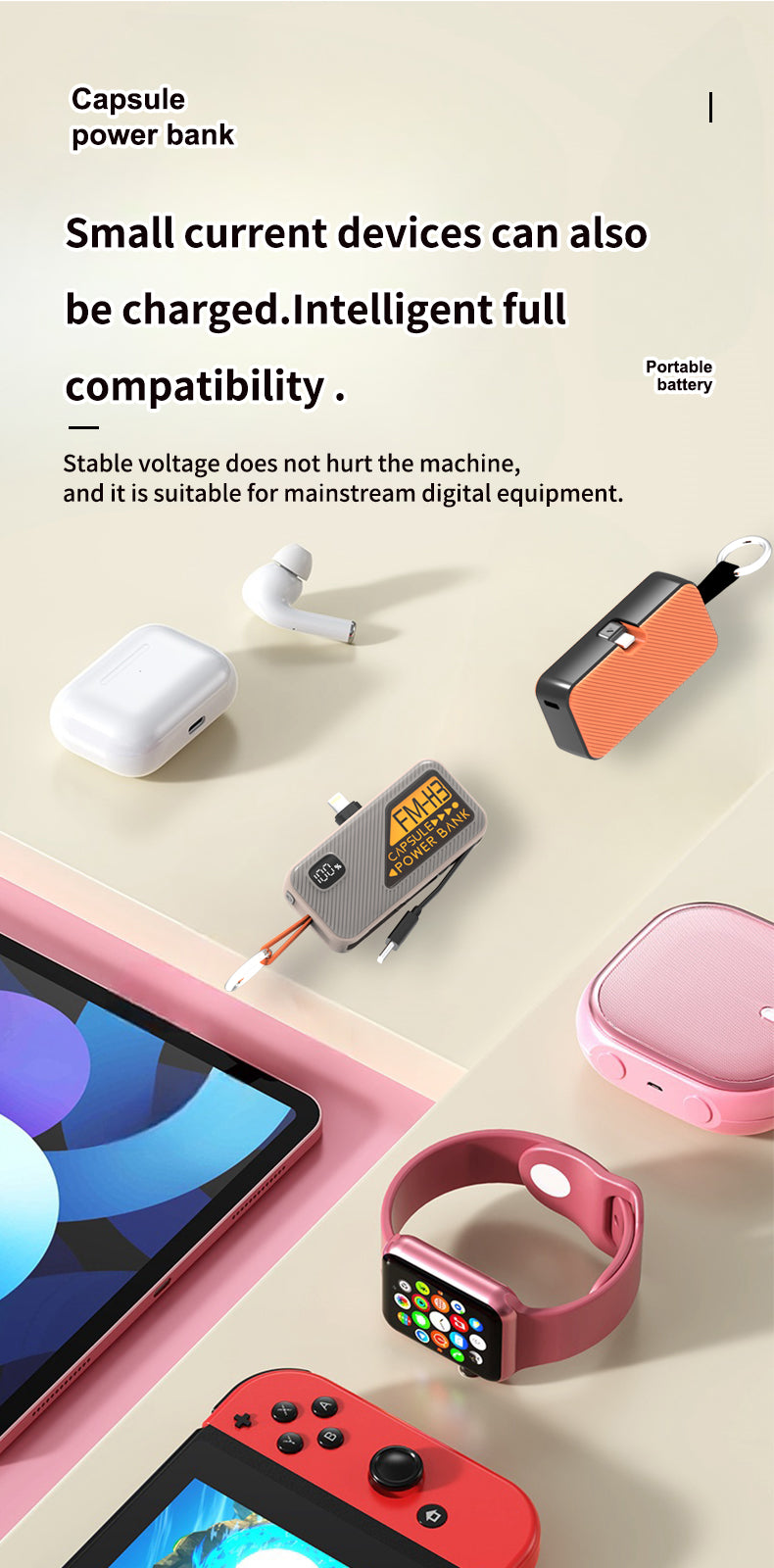 5000 mAh 3C Certified PD 20W Super Fast Charging Mobile Power Bank