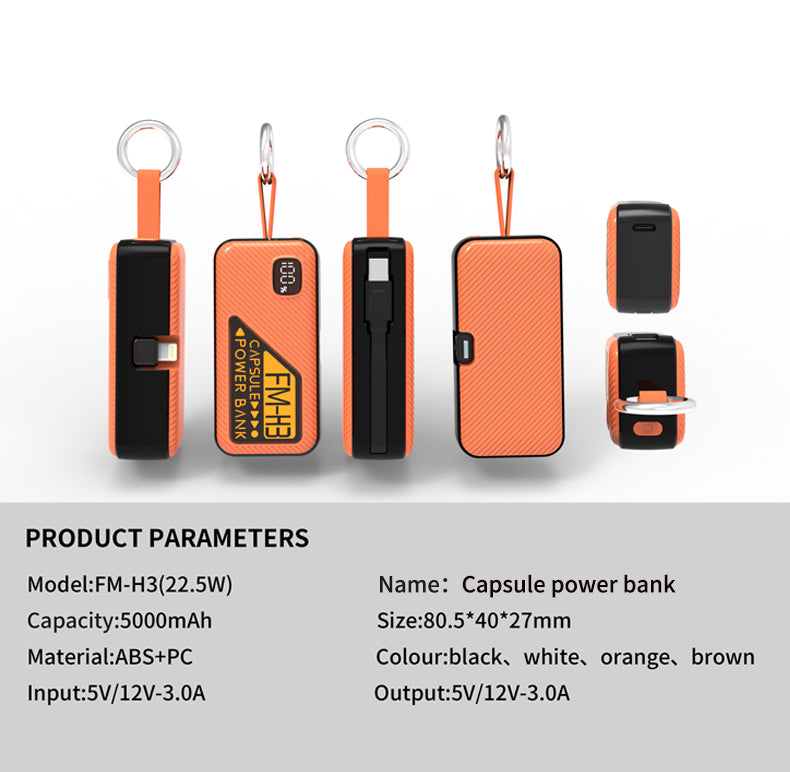 5000 mAh 3C Certified PD 20W Super Fast Charging Mobile Power Bank